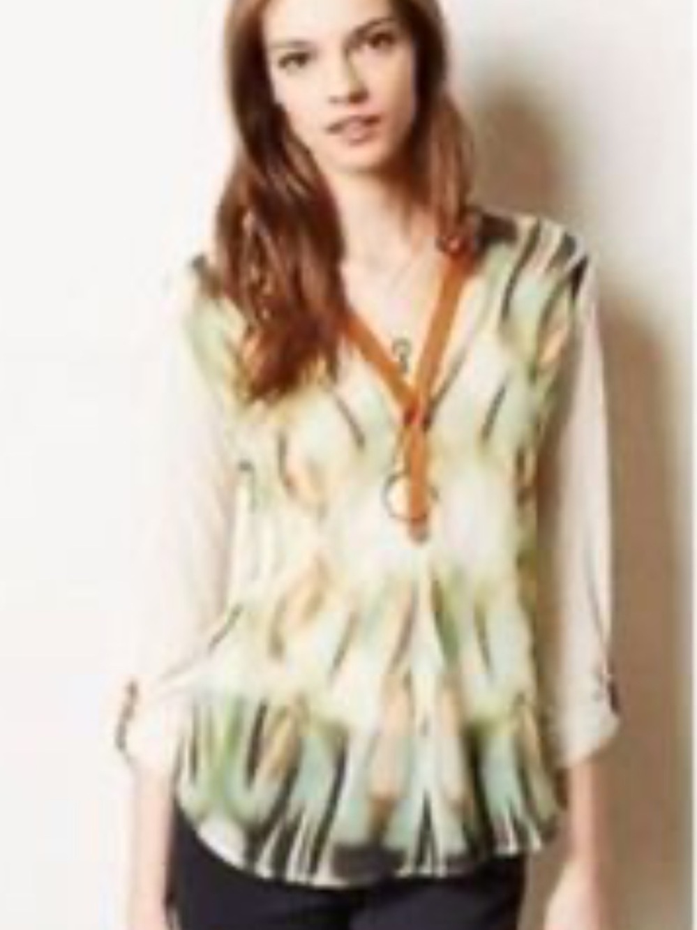 Anthropologie Tiny Shibori Popover Blouse